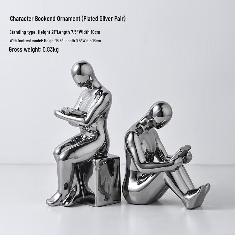 Electroplated Silver Figure Bookends
Electroplated Silver Figure Bookends