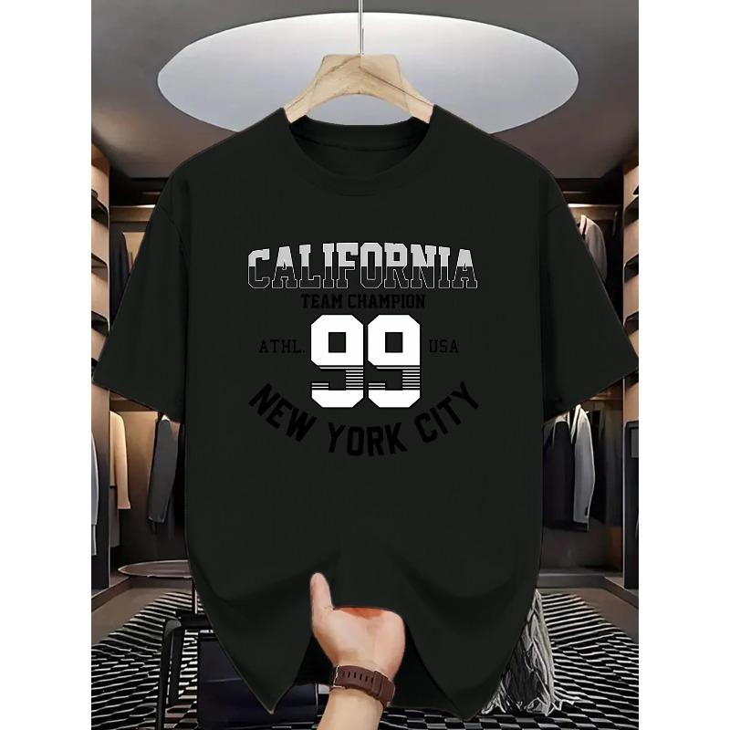 European sizes Men s Vintage 99 Number Print T-Shirt - California Champion Brand Round Neck Casual Summer Tee Suitable for & Casual Attire 4XL чорний
European sizes Men s Vintage 99 Number Print T-Shirt - California Champion Brand Round Neck Casual Summer Tee Suitable for & Casual Attire 4XL чорний