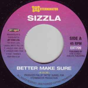 7inch Record SIZZLA Better Make Sure EXT709 XTerminator UK Reggae Ska Dub Used
7inch Record SIZZLA Better Make Sure EXT709 XTerminator UK Reggae Ska Dub Used