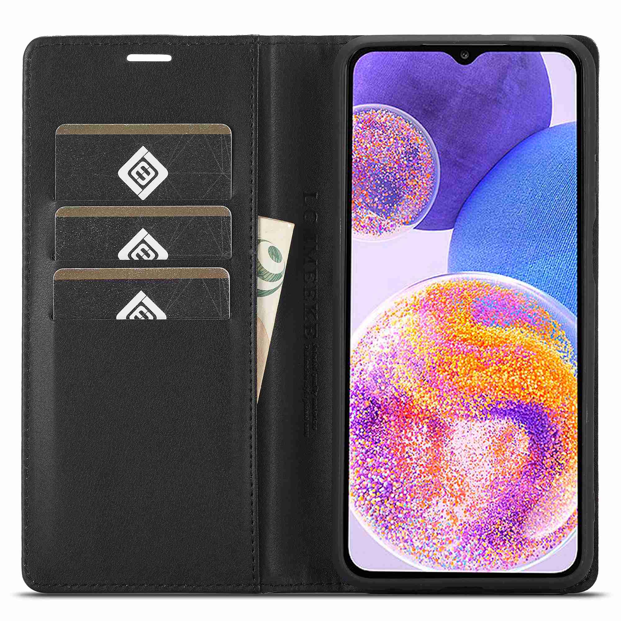 LC.IMEEKE for Samsung Galaxy A23 5G (Global Version) Wallet Style Carbon Fiber Texture Anti-drop Leather Case Magnetic Auto-absorbed Stand Phone Shell Horizontal Stripe
LC.IMEEKE for Samsung Galaxy A23 5G (Global Version) Wallet Style Carbon Fiber Texture Anti-drop Leather Case Magnetic Auto-absorbed Stand Phone Shell Horizontal Stripe