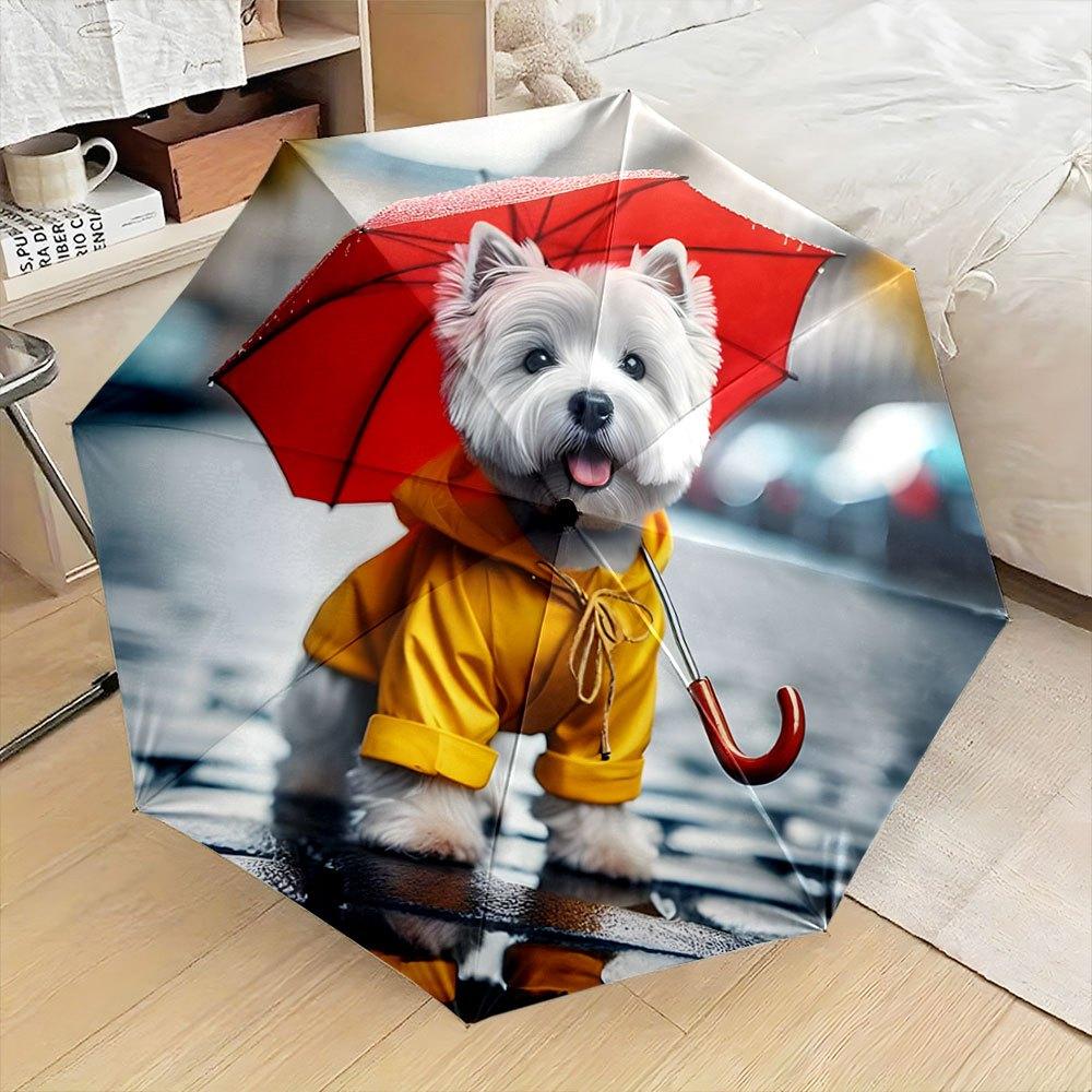 Automatic Folding Umbrella with Dog in Yellow Raincoat & Red Umbrella Design - Portable Collapsible 8-Rib Durable Canopy, Styl (as the picture,Iron&8K)
Automatic Folding Umbrella with Dog in Yellow Raincoat & Red Umbrella Design - Portable Collapsible 8-Rib Durable Canopy, Styl (as the picture,Iron&8K)