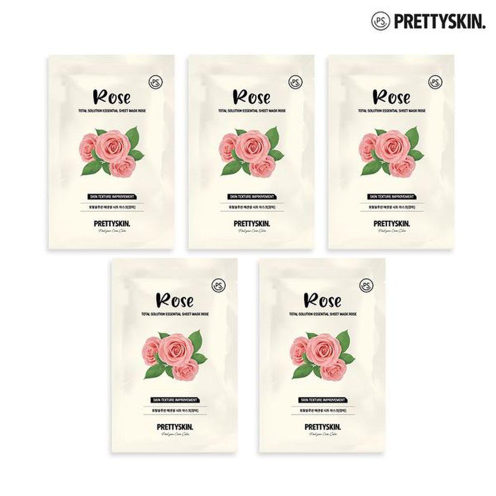 PRETTYSKIN Total Solution Essential Mask PTSRS Skin Texture Improvement Rose 5 sheets
PRETTYSKIN Total Solution Essential Mask PTSRS Skin Texture Improvement Rose 5 sheets