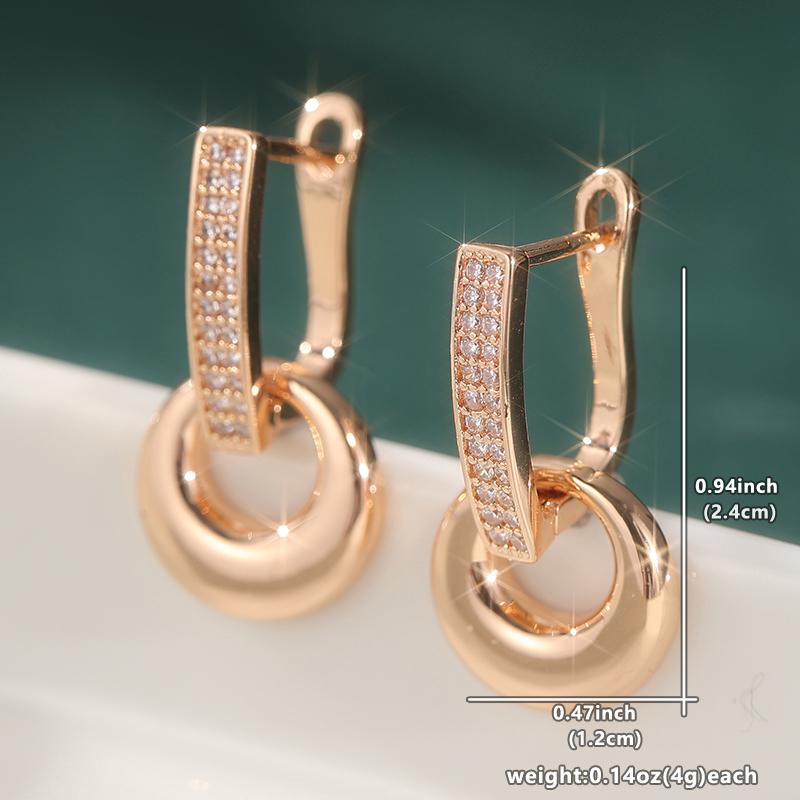 Exquisite Gold Color Inlaid Cubic Zirconia Copper Dangle Women s Earrings Daily Wear Party Earrings Woman Fashion Zircon
Exquisite Gold Color Inlaid Cubic Zirconia Copper Dangle Women s Earrings Daily Wear Party Earrings Woman Fashion Zircon
