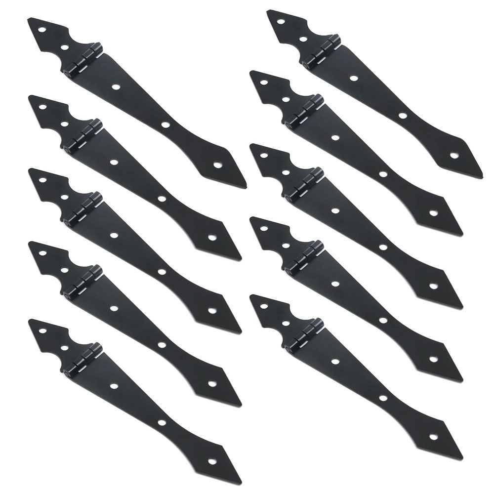 Петля для забора с Т-образным ремешком, черные вращающиеся декоративные петли, аксессуары для декоративных ограждений для петель 
Петля для забора с Т-образным ремешком, черные вращающиеся декоративные петли, аксессуары для декоративных ограждений для петель