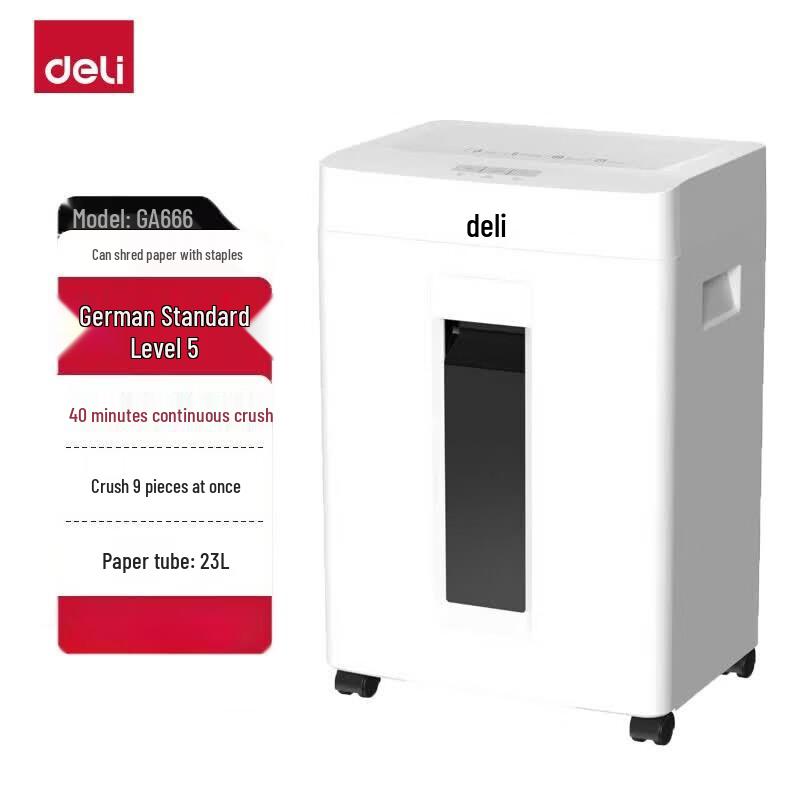 Deli High-Security Office Paper Shredder CN plug (adapter included)
Deli High-Security Office Paper Shredder CN plug (adapter included)