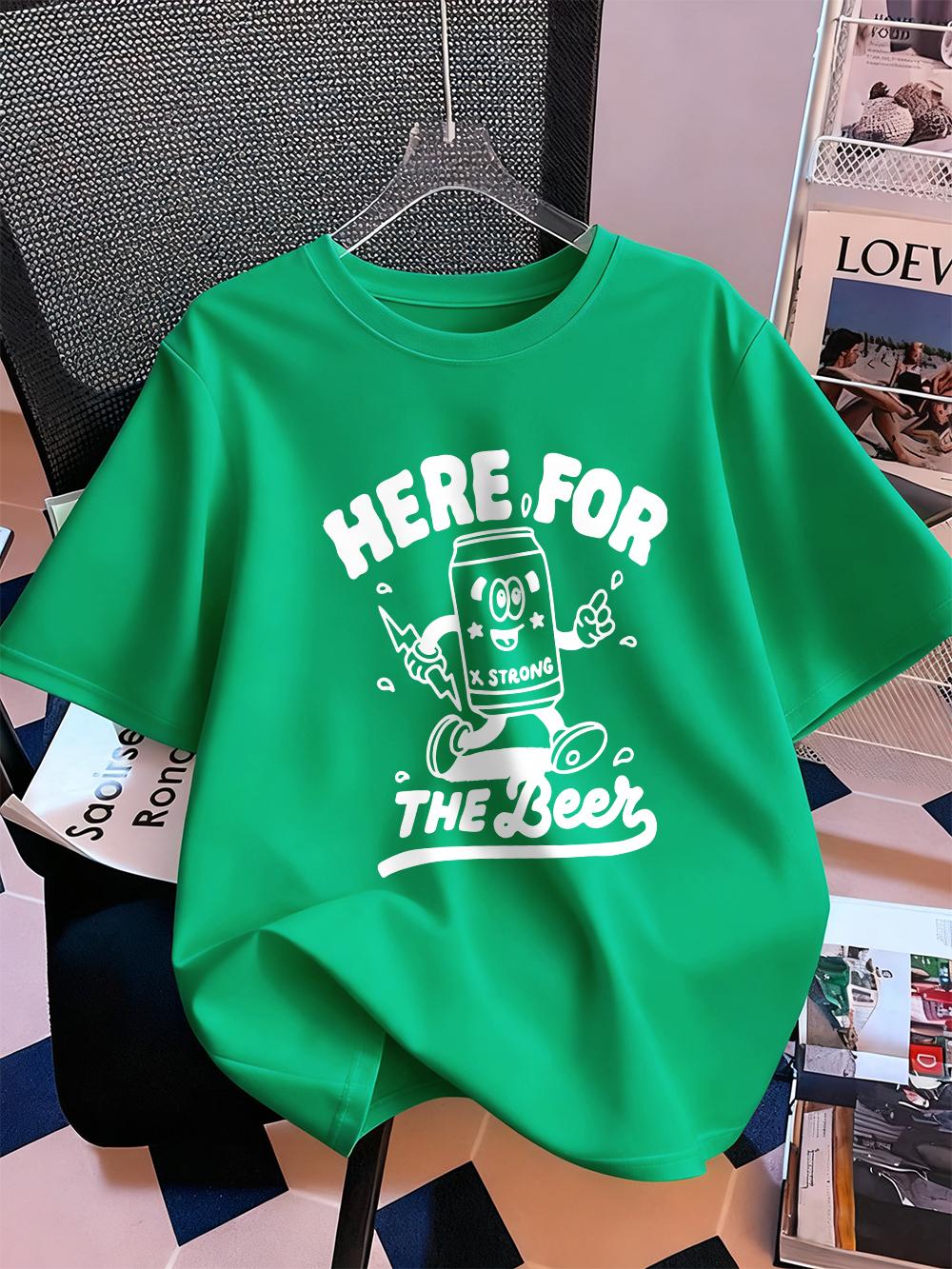 Here For The Beer Prints TShirts Women Summer Cotton Short Sleeve Tops ONeck Comfortable Loose T Shirt Casual Womans Clothes 4XL
Here For The Beer Prints TShirts Women Summer Cotton Short Sleeve Tops ONeck Comfortable Loose T Shirt Casual Womans Clothes 4XL