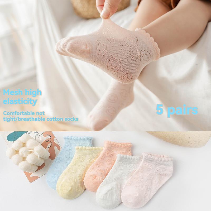 5 Pairs Spring Summer Children Cloth For Baby Boys Girls By Comfortable Soft Cotton Short Tube Mesh Lace Rib Socks L(1-3years)
5 Pairs Spring Summer Children Cloth For Baby Boys Girls By Comfortable Soft Cotton Short Tube Mesh Lace Rib Socks L(1-3years)