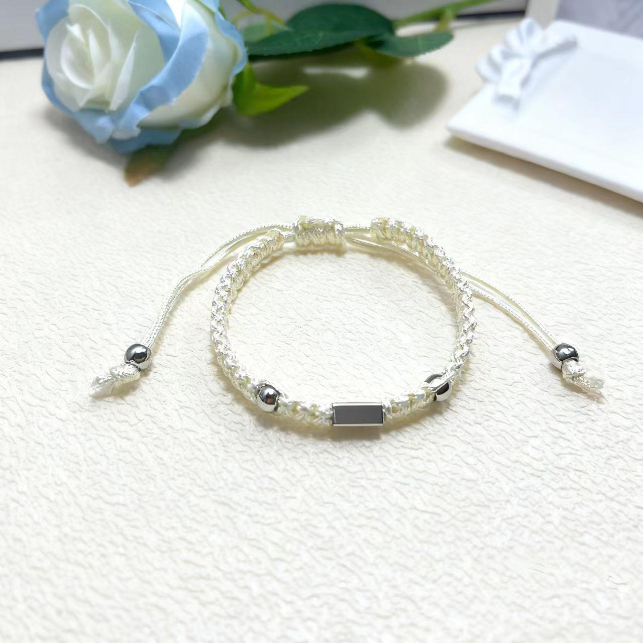 Adjustable Handmade Multi-color Woven Stainless Steel Bracelet - Fashionable, Simple, and Custom Engraving Available
Adjustable Handmade Multi-color Woven Stainless Steel Bracelet - Fashionable, Simple, and Custom Engraving Available