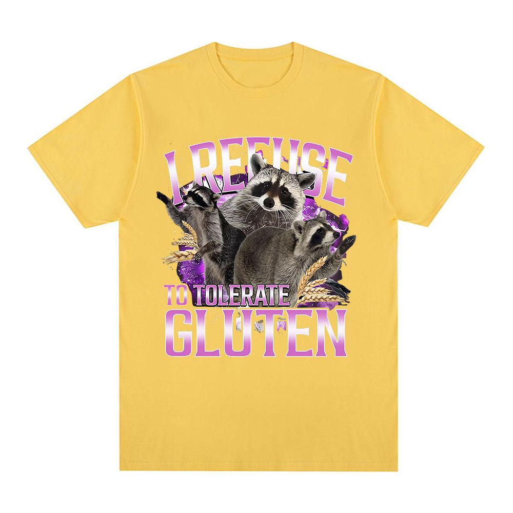I Refuse To Tolerate Gluten T Shirts Funny Raccoon Meme Graphic Oversized T Shirt Men Women Cotton Casual Short Sleeve T-shirts XXXL жёлтый
I Refuse To Tolerate Gluten T Shirts Funny Raccoon Meme Graphic Oversized T Shirt Men Women Cotton Casual Short Sleeve T-shirts XXXL жёлтый