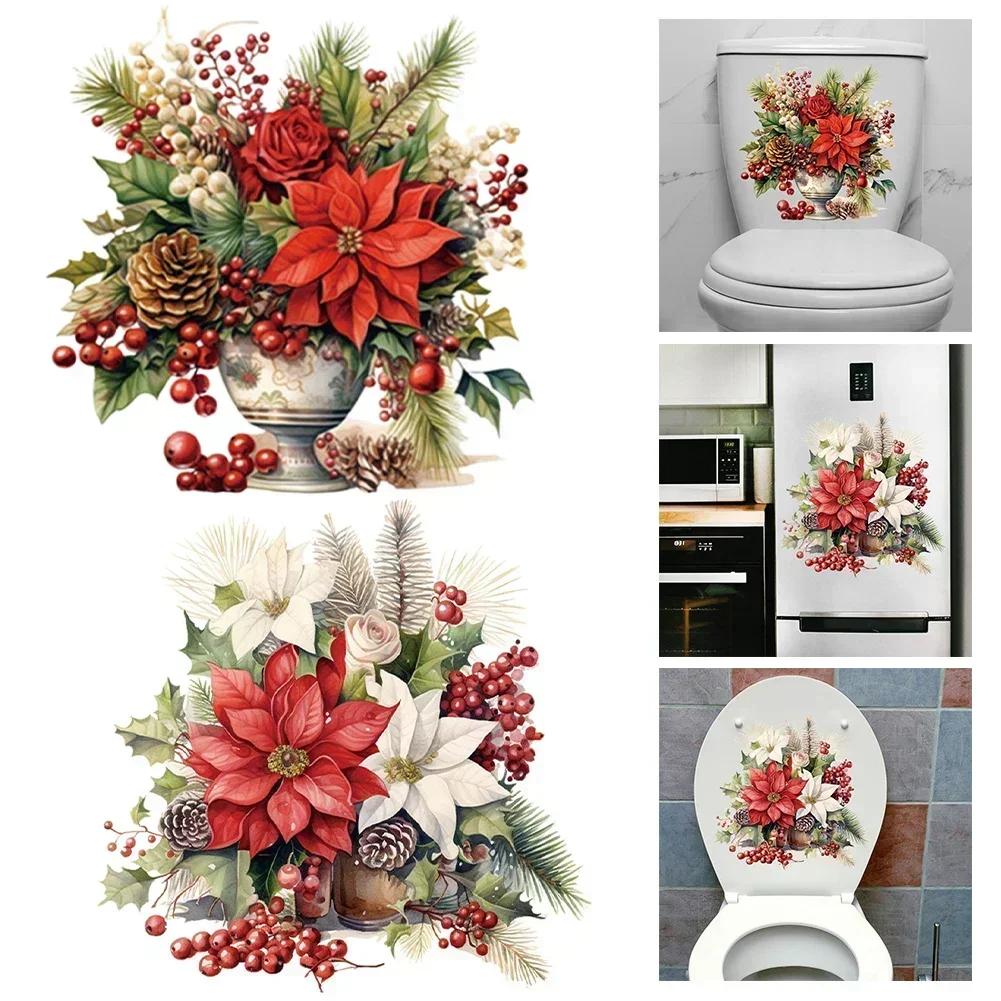 Christmas Red Floral Toilet Stickers Self-Adhesives Removable Bathroom Wall Sticker DIY Decals WC Toilet Lid Decorations
Christmas Red Floral Toilet Stickers Self-Adhesives Removable Bathroom Wall Sticker DIY Decals WC Toilet Lid Decorations