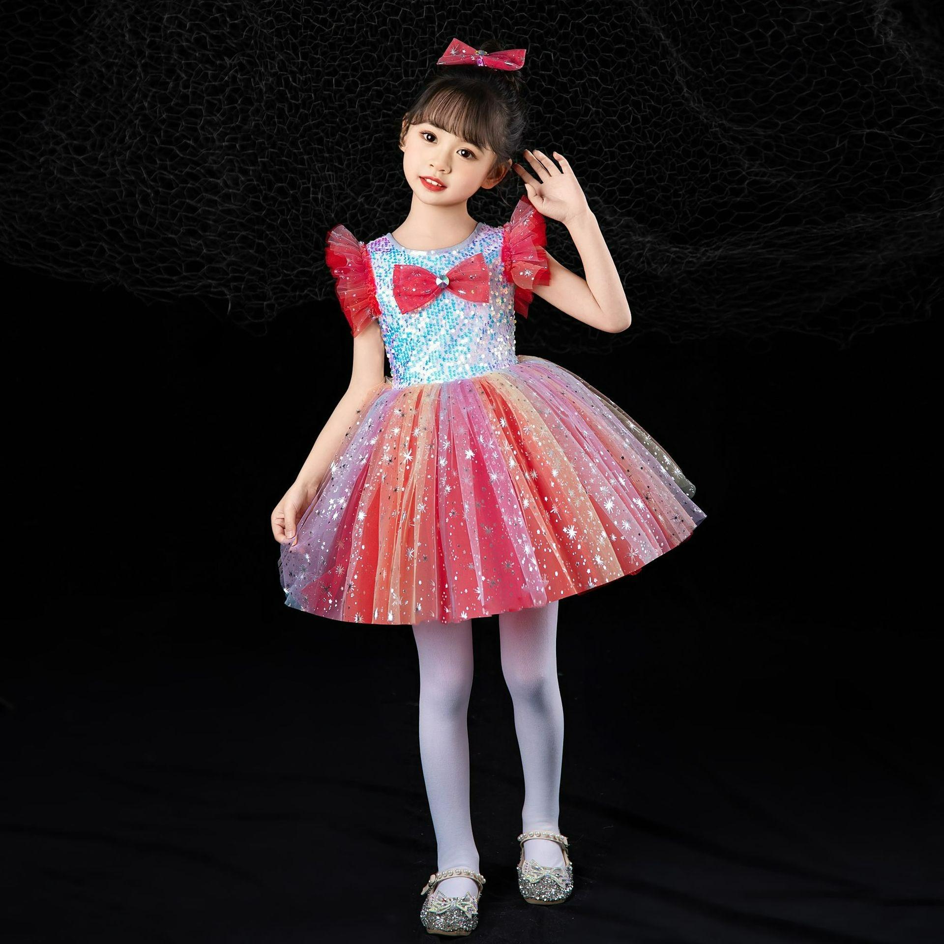 День защиты детей Детский костюм для выступления Девочка Принцесса Пышное платье Вечернее платье Юбка из блестящей сетки Костюм для танцевального выступления 100
День защиты детей Детский костюм для выступления Девочка Принцесса Пышное платье Вечернее платье Юбка из блестящей сетки Костюм для танцевального выступления 100