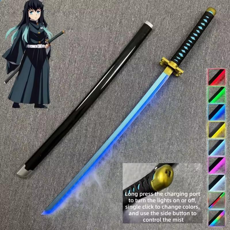 40 inches / 104 centimeters Ghost Blade Smoke Blade LED Light Emitting Fog Sword Real Size Anime Cosplay Props Unsharpened Toy Gift 104cm
40 inches / 104 centimeters Ghost Blade Smoke Blade LED Light Emitting Fog Sword Real Size Anime Cosplay Props Unsharpened Toy Gift 104cm
