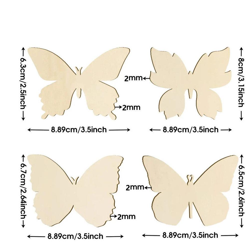 40Pcs Natural Wooden Butterfly Cutouts Blank Wood Slices DIY Crafts Painting Decorations Easter Christmas Wedding бежевый
40Pcs Natural Wooden Butterfly Cutouts Blank Wood Slices DIY Crafts Painting Decorations Easter Christmas Wedding бежевый