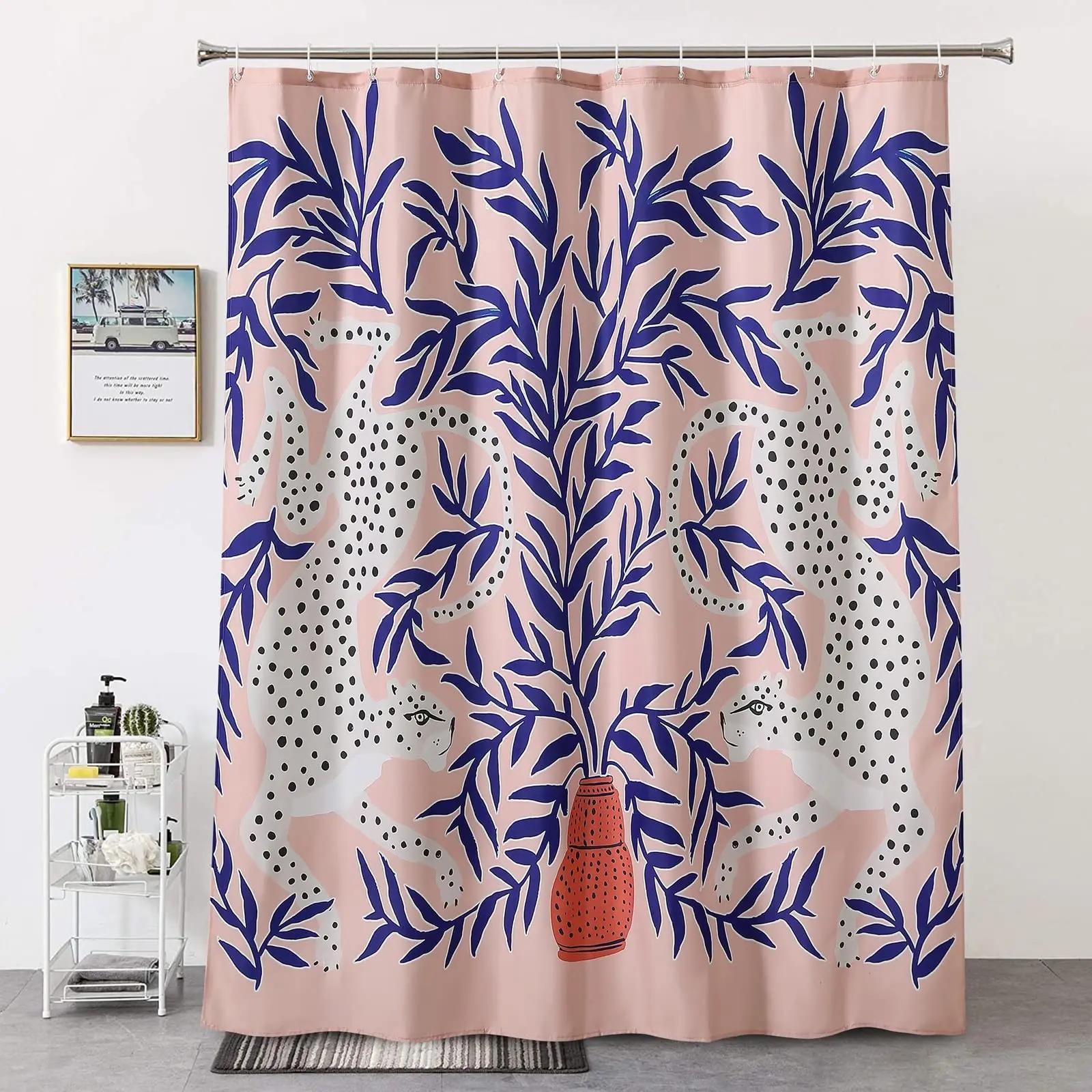 Boho Cheetah Shower Curtain,Tropical Leopard Wildlife Bath Curtain,Modern Pink Aesthetic Moon Phase Blue Floral Bathroom Curta 90x180cm
Boho Cheetah Shower Curtain,Tropical Leopard Wildlife Bath Curtain,Modern Pink Aesthetic Moon Phase Blue Floral Bathroom Curta 90x180cm