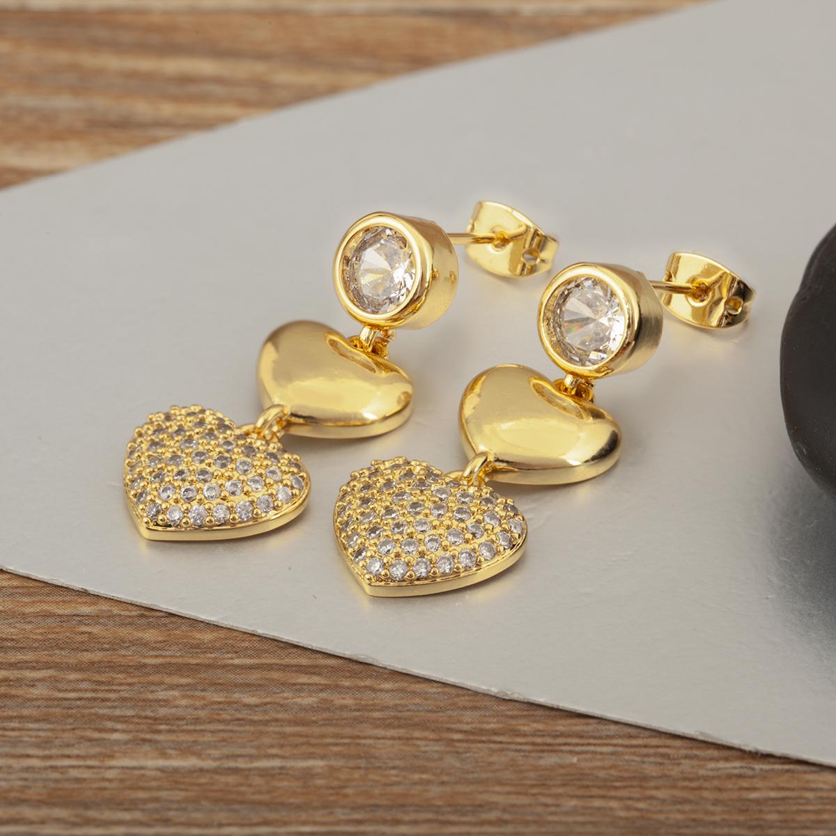 Nidin New Arrival Heart/Star Shape Cubic Zirconia Drop Earrings For Women Female OL Style Fashion Ear Jewelry Accessories Gifts
Nidin New Arrival Heart/Star Shape Cubic Zirconia Drop Earrings For Women Female OL Style Fashion Ear Jewelry Accessories Gifts