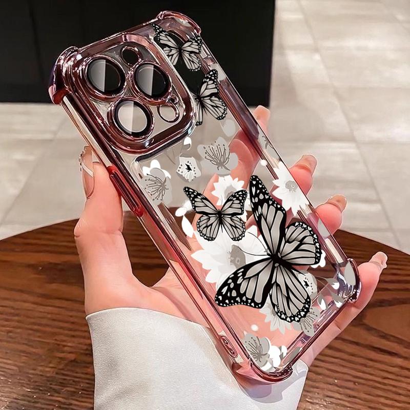 Minimalist Butterfly Electroplated Airbag Transparent Phone Case For iPhone 16 Pro Max 15 14 Plus 13 12 11 17 Air 16E Soft Cover iPhone 16e
Minimalist Butterfly Electroplated Airbag Transparent Phone Case For iPhone 16 Pro Max 15 14 Plus 13 12 11 17 Air 16E Soft Cover iPhone 16e