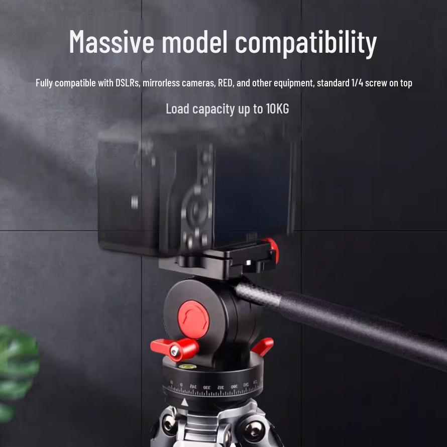 2D Panoramic DSLR Pan Tilt Head with Hydraulic Damping Ball for Photography & Videography Tripod Set Aluminum Alloy
2D Panoramic DSLR Pan Tilt Head with Hydraulic Damping Ball for Photography & Videography Tripod Set Aluminum Alloy