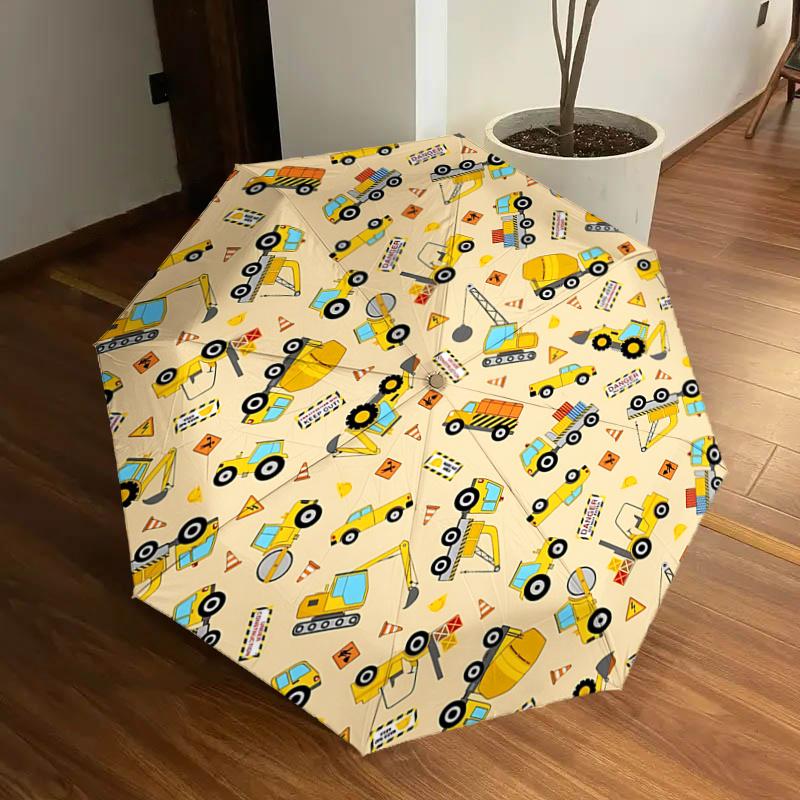 Construction Vehicles Print Automatic Opening Umbrella - Portable Tri-Fold Design with 8-Bone Iron Frame, , Ideal Gift for Fans, Travelers,
Construction Vehicles Print Automatic Opening Umbrella - Portable Tri-Fold Design with 8-Bone Iron Frame, , Ideal Gift for Fans, Travelers,