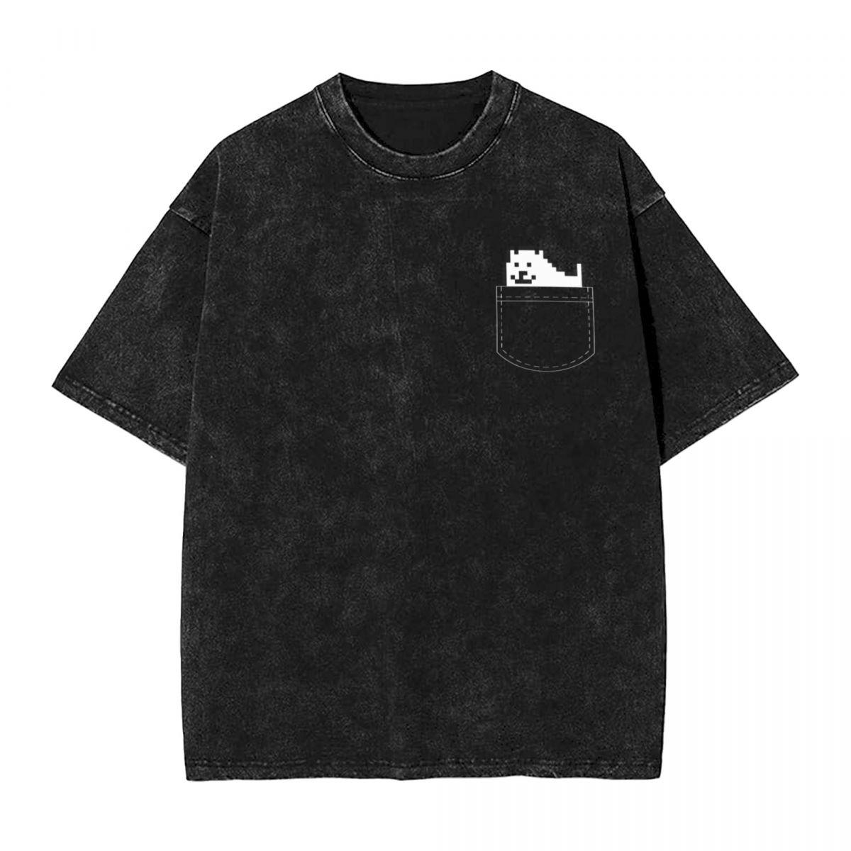 Washed Cartoon T Shirts Undertale Dog Pocket Graphic TShirts Cotton Loose Streetwear Short Sleeve Tee Shirt Men Women Clothing S
Washed Cartoon T Shirts Undertale Dog Pocket Graphic TShirts Cotton Loose Streetwear Short Sleeve Tee Shirt Men Women Clothing S