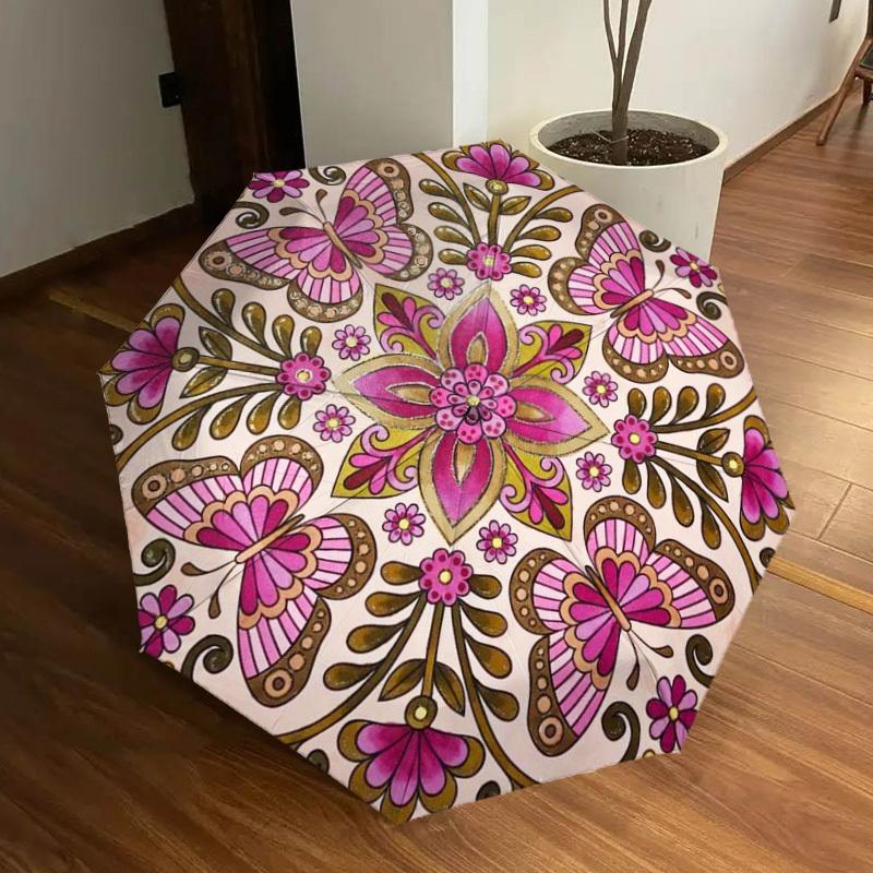 1pc Butterfly Mandala Automatic Open/Close Umbrella, Folding Compact Umbrella with Lightweight Design for Women/Men yy251011112
1pc Butterfly Mandala Automatic Open/Close Umbrella, Folding Compact Umbrella with Lightweight Design for Women/Men yy251011112