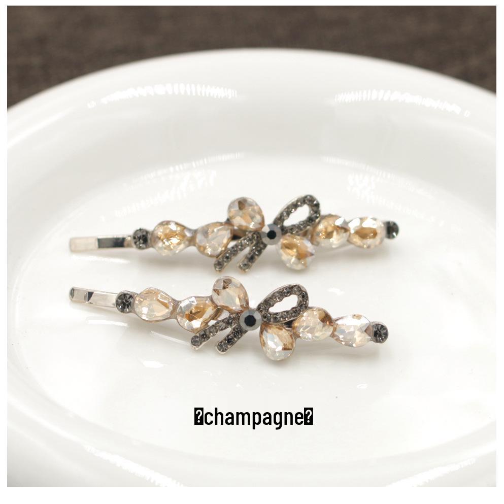 Набор корейских заколок для волос со стразами: Банты и заколки-невидимки для женщин шампанского
Набор корейских заколок для волос со стразами: Банты и заколки-невидимки для женщин шампанского