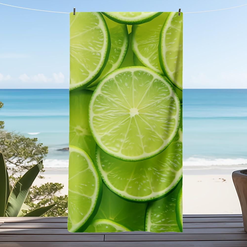 Sliced Lime Printed Thickened Extra Large Soft Microfiber Beach Towel, Quick-Dry Absorbent W30*H60(CM)
Sliced Lime Printed Thickened Extra Large Soft Microfiber Beach Towel, Quick-Dry Absorbent W30*H60(CM)