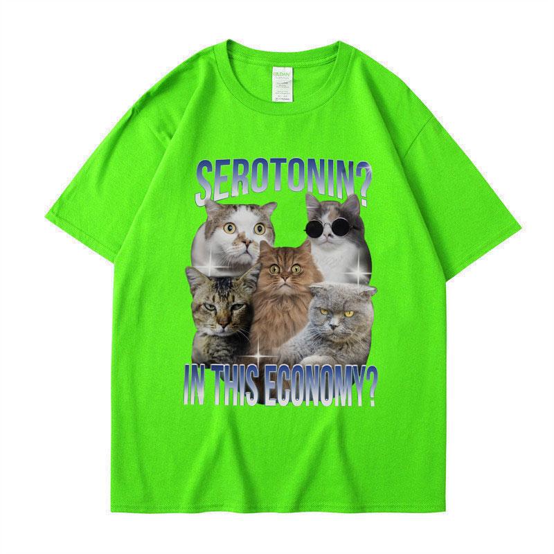 Serotonin in This Economy Funny Cat Meme T-Shirt Men Women Casual Trendy Short Sleeve Cotton Oversized T Shirt Streetwear Unisex 3XL
Serotonin in This Economy Funny Cat Meme T-Shirt Men Women Casual Trendy Short Sleeve Cotton Oversized T Shirt Streetwear Unisex 3XL
