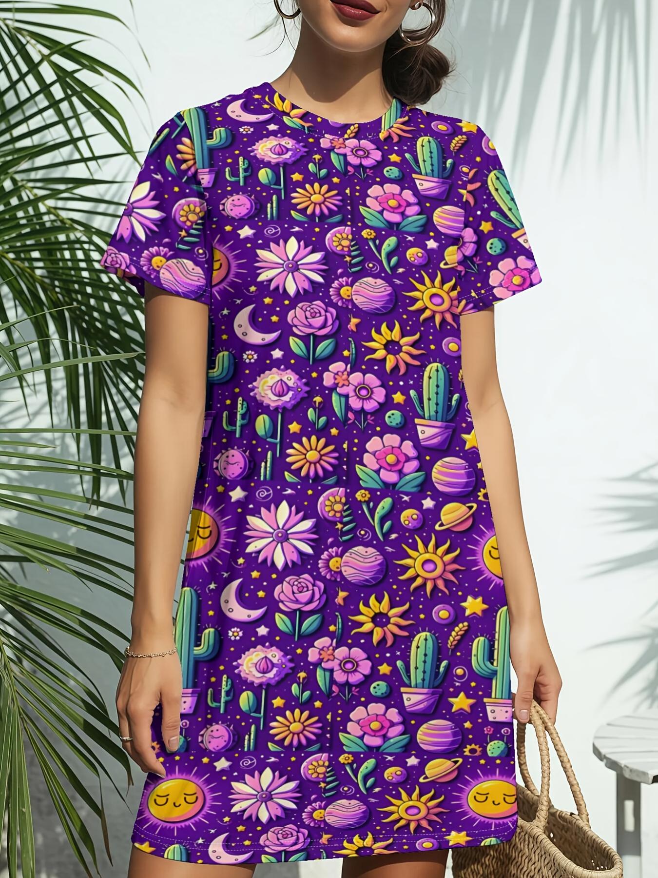 Women s New Crew Neck Short Sleeve T-Shirt Dress. American Trend Digital Print. Casual ; Versatile for Spring and Summer. Elegant ; Chic Women Dress M дубильна кора
Women s New Crew Neck Short Sleeve T-Shirt Dress. American Trend Digital Print. Casual ; Versatile for Spring and Summer. Elegant ; Chic Women Dress M дубильна кора