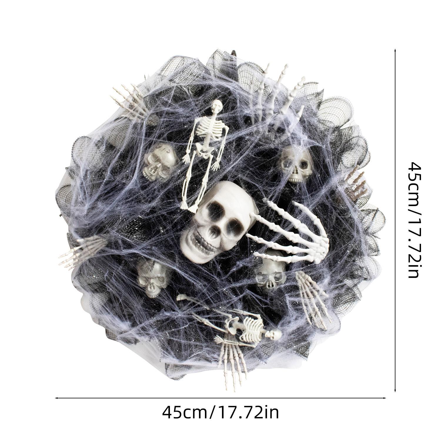 45cm Halloween Door Wreath, Spider Web Skeleton Black Halloween Wreaths for Scary Halloween Decorations Indoor Outdoor
45cm Halloween Door Wreath, Spider Web Skeleton Black Halloween Wreaths for Scary Halloween Decorations Indoor Outdoor