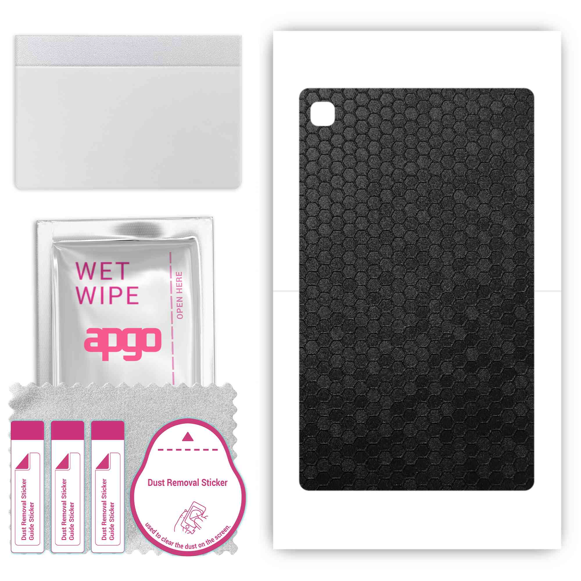 apgo skin sticker film foil vinyl for the BACK compatible with Samsung Galaxy Tab A7 2022, scratch-resistant, easy to install - Black Honeycomb
apgo skin sticker film foil vinyl for the BACK compatible with Samsung Galaxy Tab A7 2022, scratch-resistant, easy to install - Black Honeycomb