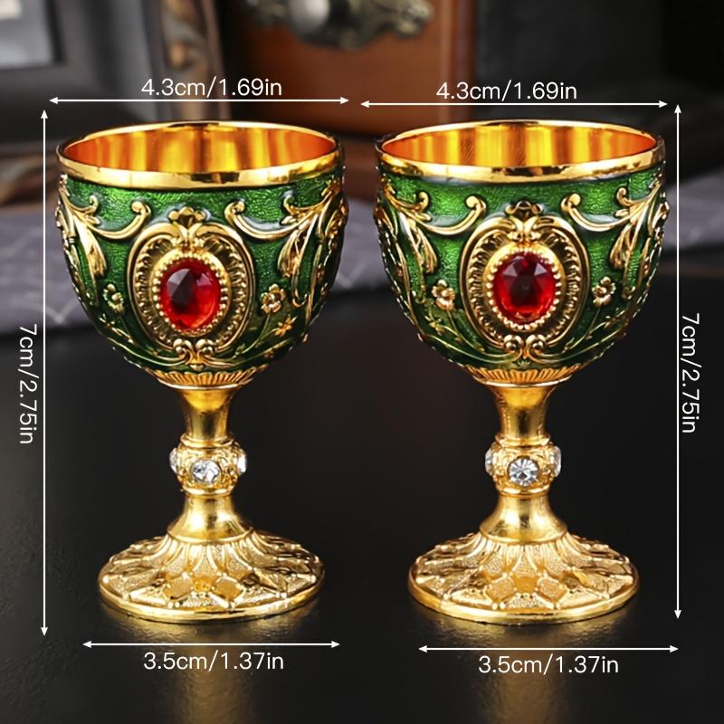 Vintage Chalice Goblets Golden Finish Ornate Floral Patterns Handcrafted Metal Cups for Gifts Special Occasions Decorative
Vintage Chalice Goblets Golden Finish Ornate Floral Patterns Handcrafted Metal Cups for Gifts Special Occasions Decorative