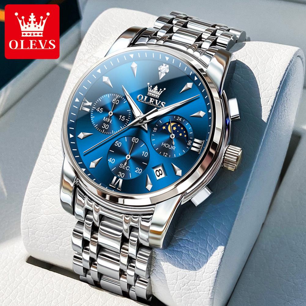 OLEVS Original Men s Watches Moon Phase Waterproof Date Stainless Steel Chronograph Quartz Watch Luminous Wrist Watch чорний
OLEVS Original Men s Watches Moon Phase Waterproof Date Stainless Steel Chronograph Quartz Watch Luminous Wrist Watch чорний