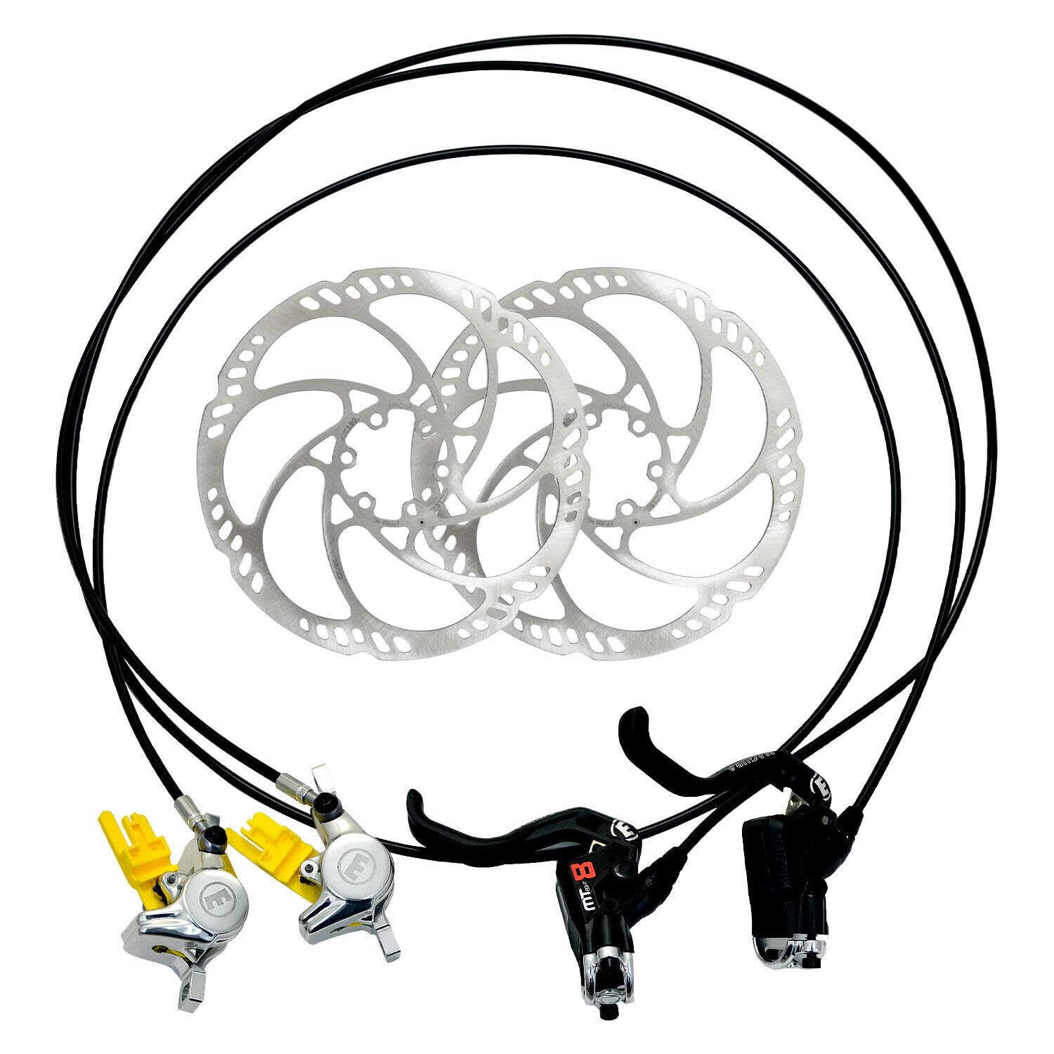 Magura MT8 Pro Carbon Post Mount Hydraulic Disc Brake Set w/ 180mm Rotor (F+R), MG2844
Magura MT8 Pro Carbon Post Mount Hydraulic Disc Brake Set w/ 180mm Rotor (F+R), MG2844