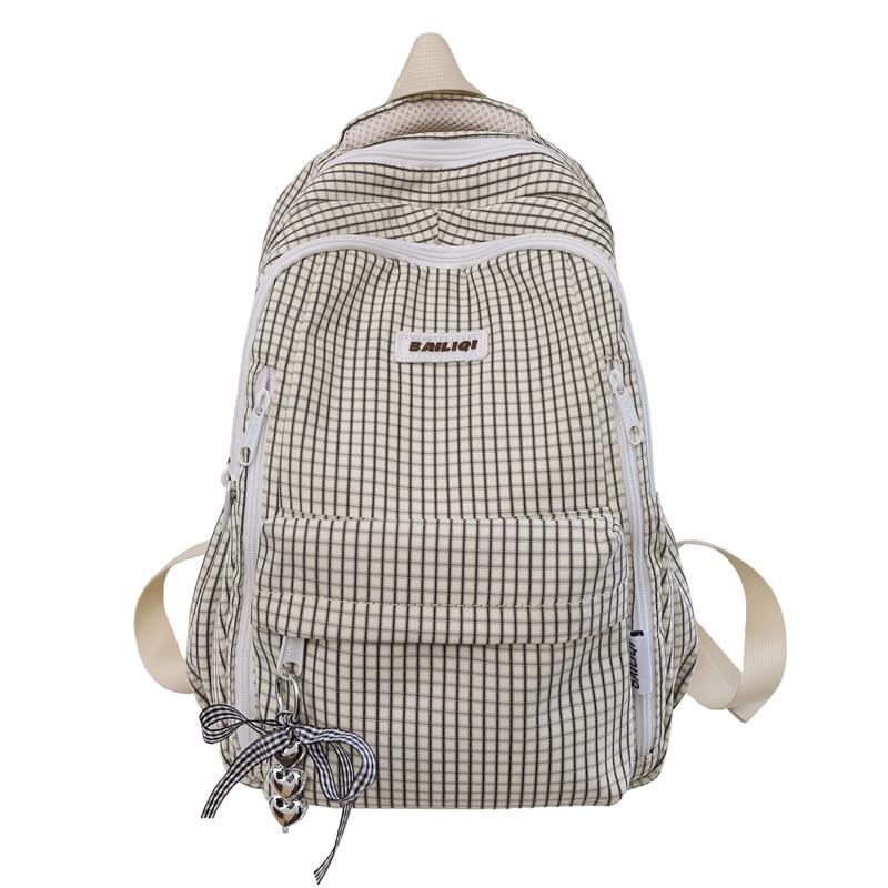 Студенческий школьный рюкзак с клетчатым принтом для женщин бежевый
Студенческий школьный рюкзак с клетчатым принтом для женщин бежевый