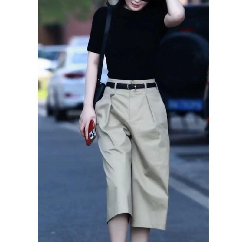 Women Summer Casual Thin Cropped Pants Loose and Slim High Waist Temperament Pants XXS
Women Summer Casual Thin Cropped Pants Loose and Slim High Waist Temperament Pants XXS