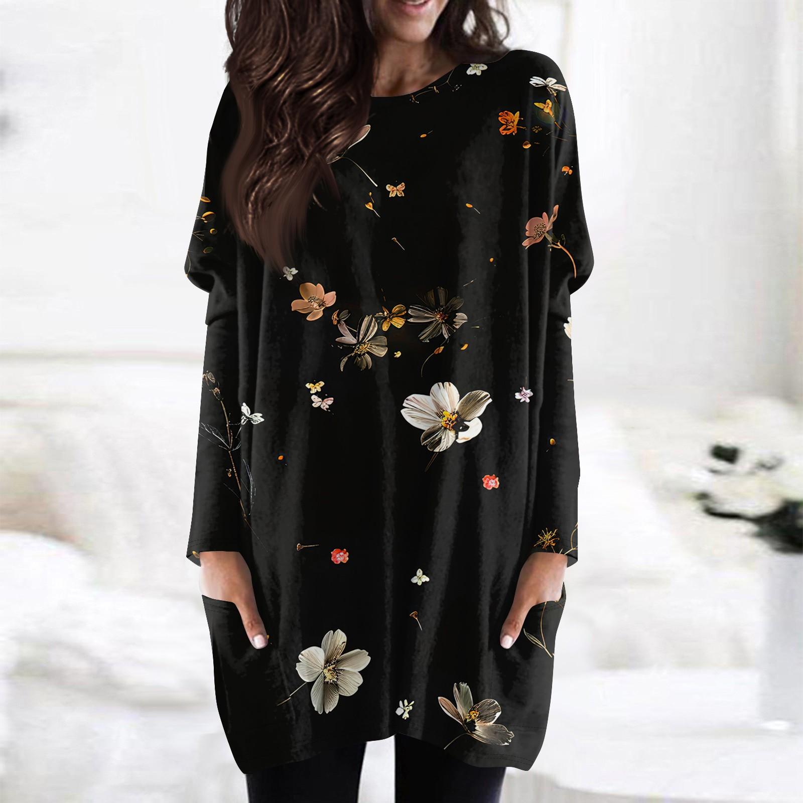 Женская модная повседневная футболка с длинным рукавом и принтом, круглым вырезом и двойным карманом, топ XL чёрный
Женская модная повседневная футболка с длинным рукавом и принтом, круглым вырезом и двойным карманом, топ XL чёрный