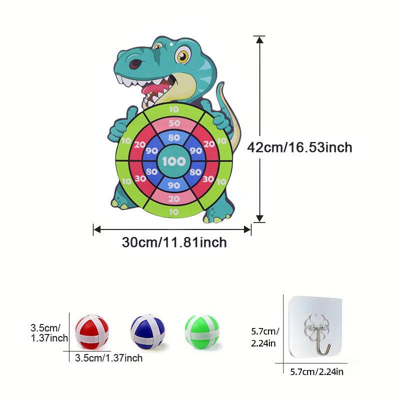 Dinosaur themed children s sticky target ball set, parent-child interactive dart toy, can exercise hand eye coordination ability
Dinosaur themed children s sticky target ball set, parent-child interactive dart toy, can exercise hand eye coordination ability