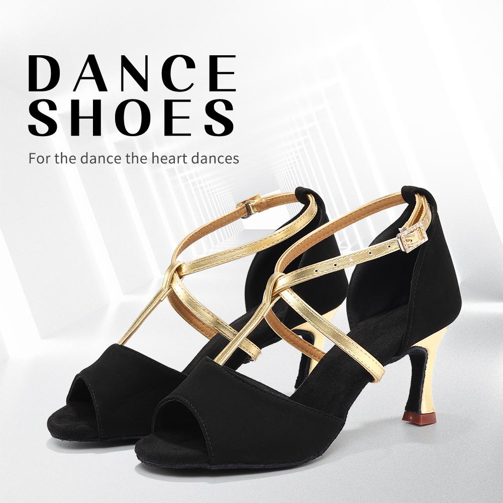 Leather Latin Dance Shoes for Adult Women Strap High Heels Soft Soled Tango Salsa Social Dance Shoes 41 чорний
Leather Latin Dance Shoes for Adult Women Strap High Heels Soft Soled Tango Salsa Social Dance Shoes 41 чорний