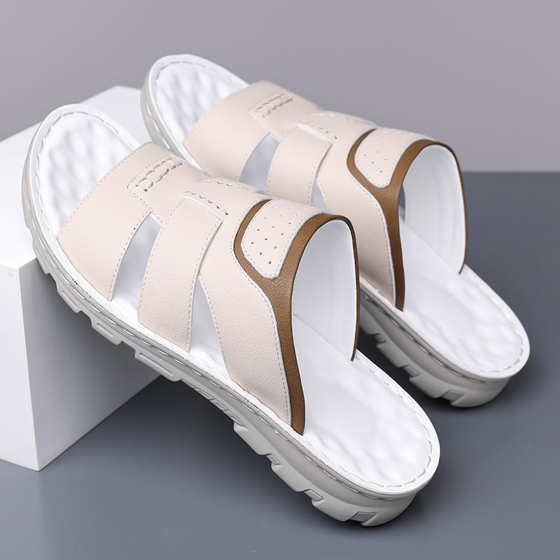Men Black Leather Slippers Flats Summer Brown Wide Head Sandals Outdoor White Beach Shoes for Father Over Sized 46 47 48 EU:38 білий
Men Black Leather Slippers Flats Summer Brown Wide Head Sandals Outdoor White Beach Shoes for Father Over Sized 46 47 48 EU:38 білий