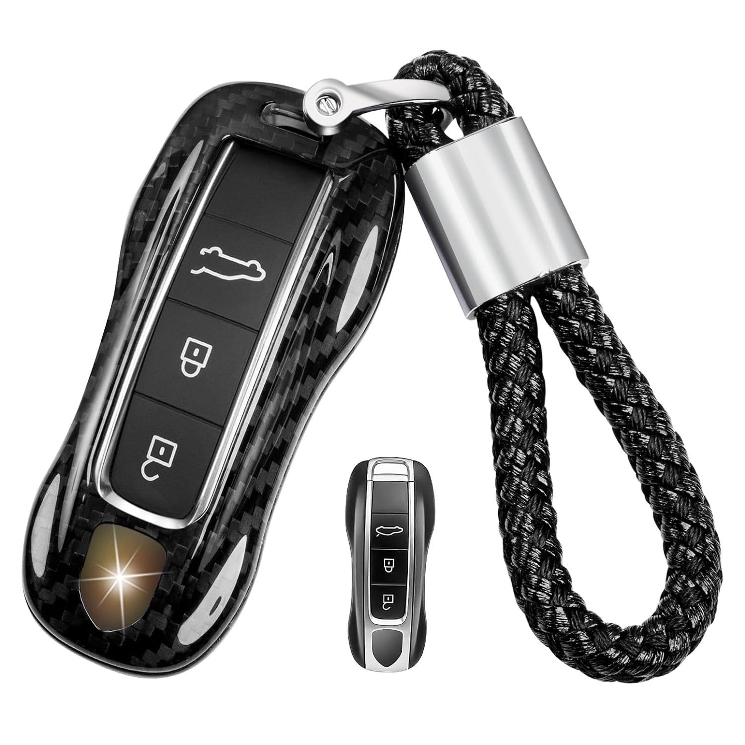 Carbon Fiber Key Fob Cover for Porsche Cayenne 918 Panamera 2018-2024 Key Fob Case for 911 Carrera Taycan Accessories 2020-2023 чорний
Carbon Fiber Key Fob Cover for Porsche Cayenne 918 Panamera 2018-2024 Key Fob Case for 911 Carrera Taycan Accessories 2020-2023 чорний