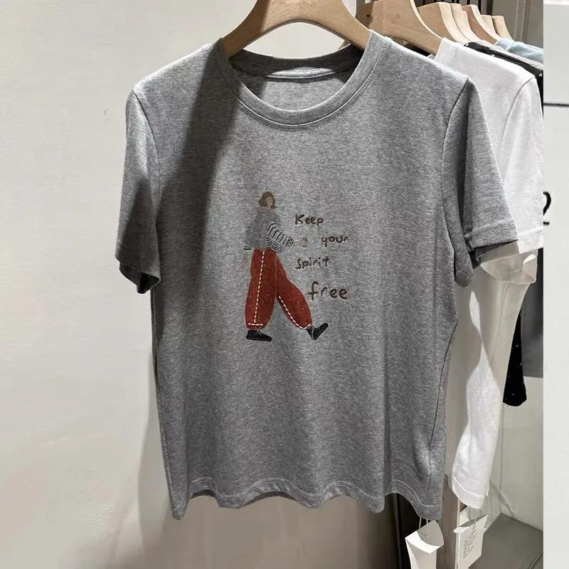 Women s Gray Graphic Print T-Shirt Short Sleeve Casual Crew Neck Loose T-shirt Top S сірий колір
Women s Gray Graphic Print T-Shirt Short Sleeve Casual Crew Neck Loose T-shirt Top S сірий колір