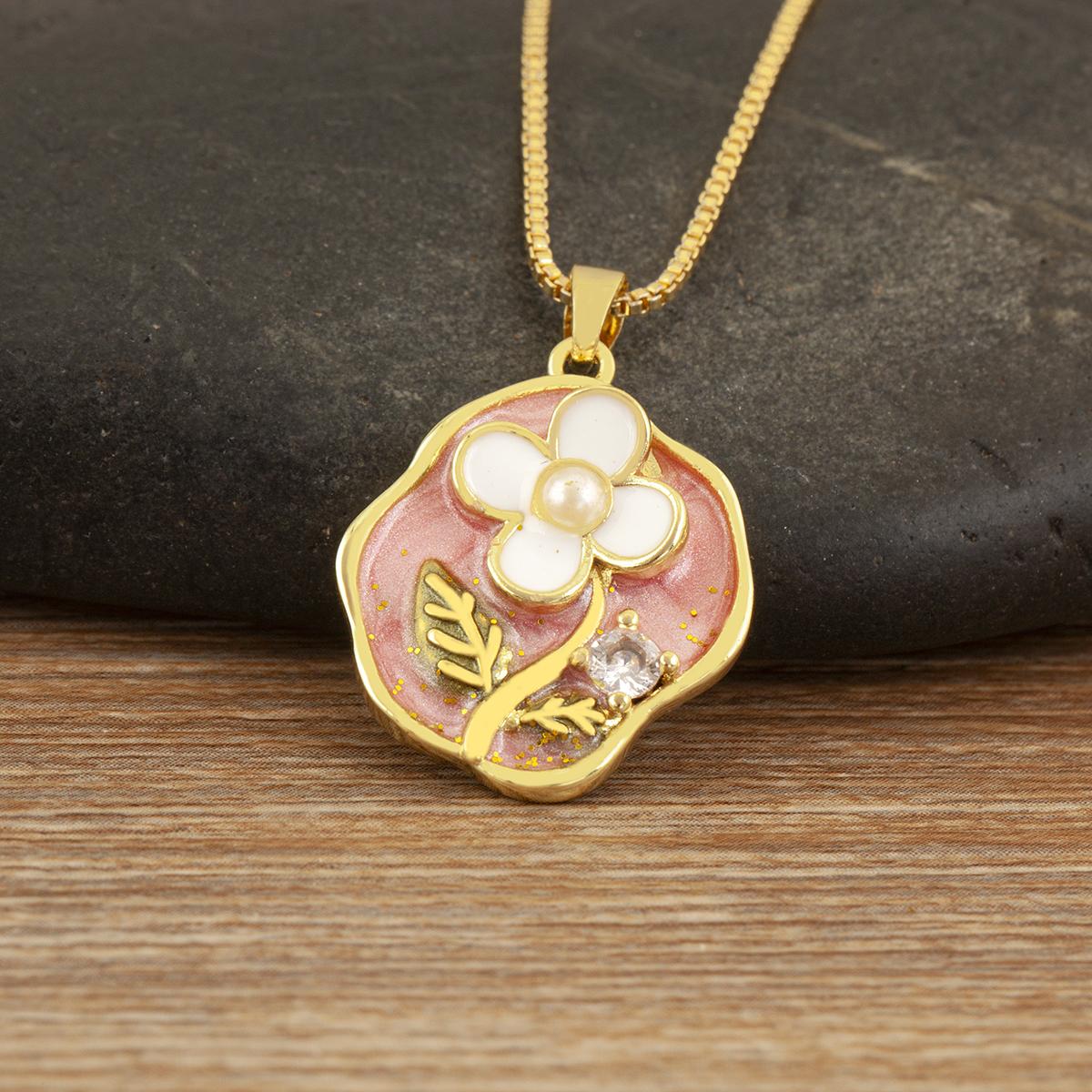 Nidin Hot Sale Inlaid Zircon Pearl Enamel Flower Charms Pendant Necklace For Women Birthday Party Clavicle Chain Jewelry Gifts розовый
Nidin Hot Sale Inlaid Zircon Pearl Enamel Flower Charms Pendant Necklace For Women Birthday Party Clavicle Chain Jewelry Gifts розовый