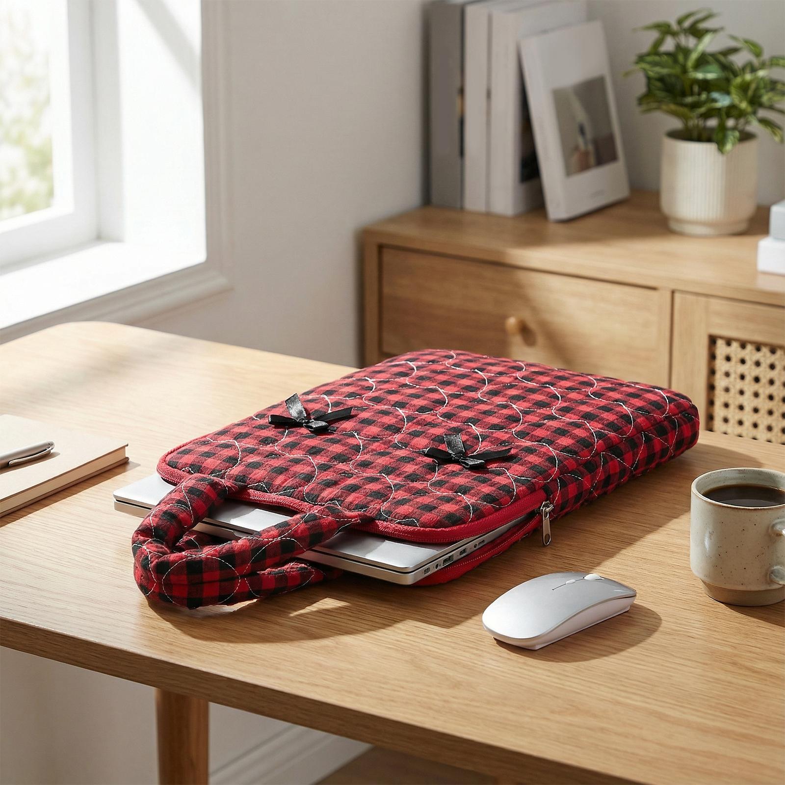 11/13/15 Inch Shoulder Bag Cute Plaid Bow Knot Laptop Case with Handle for Women Office Business Travel College School S
11/13/15 Inch Shoulder Bag Cute Plaid Bow Knot Laptop Case with Handle for Women Office Business Travel College School S