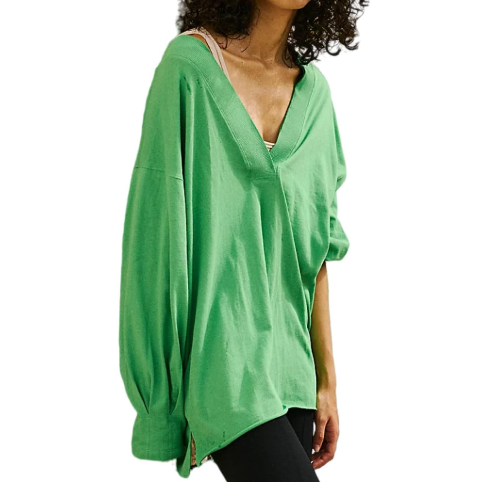 Жіночі базові футболки з довгим рукавом і вигнутим подолом, літні топи, приталені футболки, одяг XS зелений
Жіночі базові футболки з довгим рукавом і вигнутим подолом, літні топи, приталені футболки, одяг XS зелений