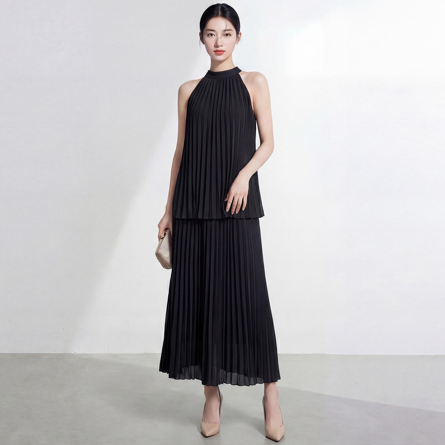 Miyake Halter Neck Seaside Resort Two-Piece Long Dress with Fashionable Flowy Drape One Size чёрный
Miyake Halter Neck Seaside Resort Two-Piece Long Dress with Fashionable Flowy Drape One Size чёрный