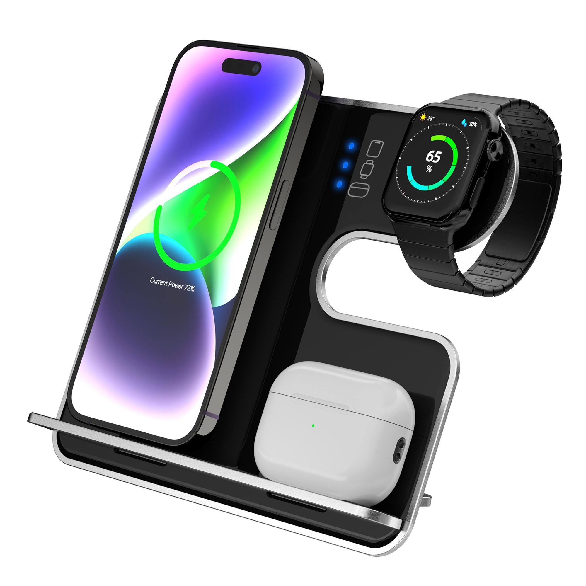 Q10C 3-in-1 15W Wireless Charger Phone Watch Earphone Charging Stand with Removable Bracket White
Q10C 3-in-1 15W Wireless Charger Phone Watch Earphone Charging Stand with Removable Bracket White