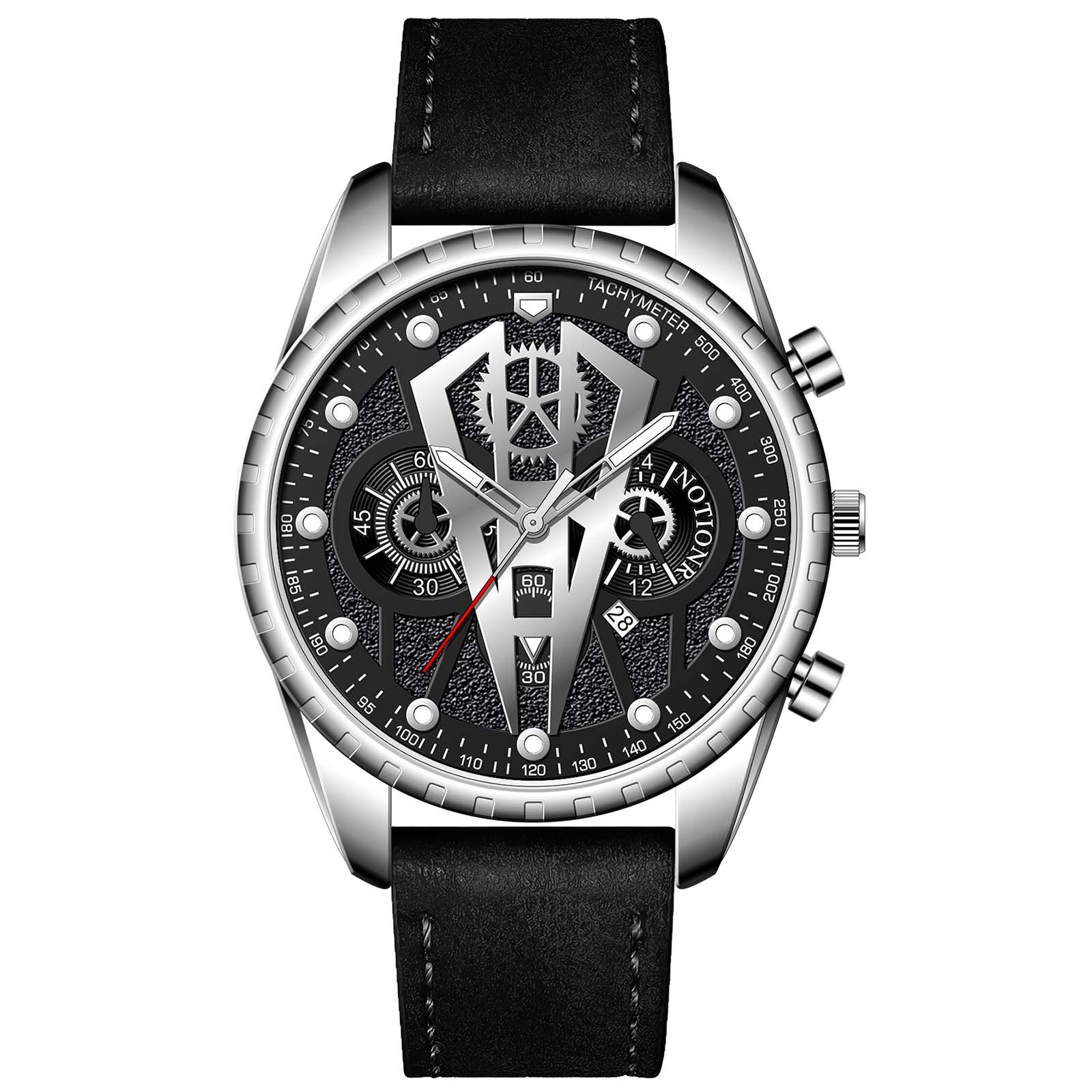 Men s Sports watch Men s Quartz watch Men s Classic pattern design watch Calendar watch Leather strap срібний/чорний
Men s Sports watch Men s Quartz watch Men s Classic pattern design watch Calendar watch Leather strap срібний/чорний