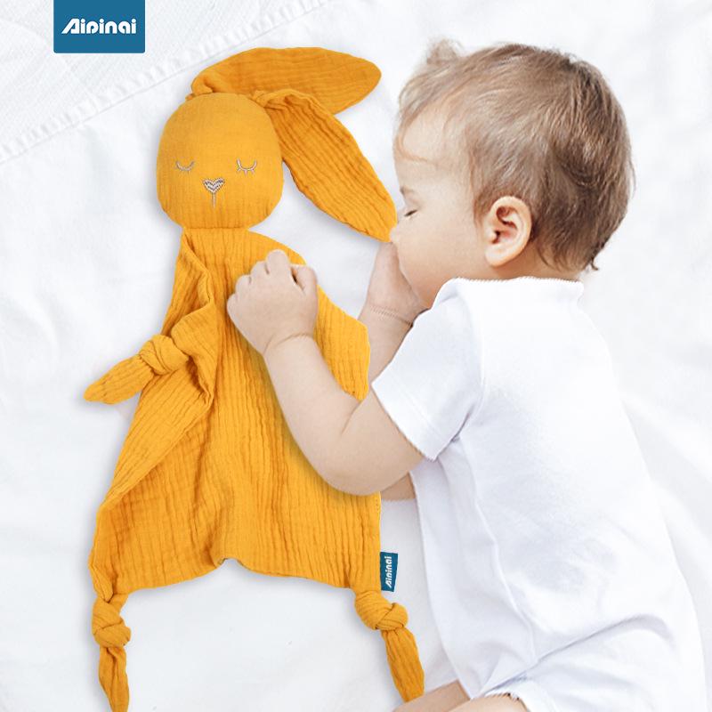 Aipinqi Cotton Yarn Comfort Baby Towel - Double Layer Gauze Rabbit Square Toy for Sleep Aid and Drool.
Aipinqi Cotton Yarn Comfort Baby Towel - Double Layer Gauze Rabbit Square Toy for Sleep Aid and Drool.