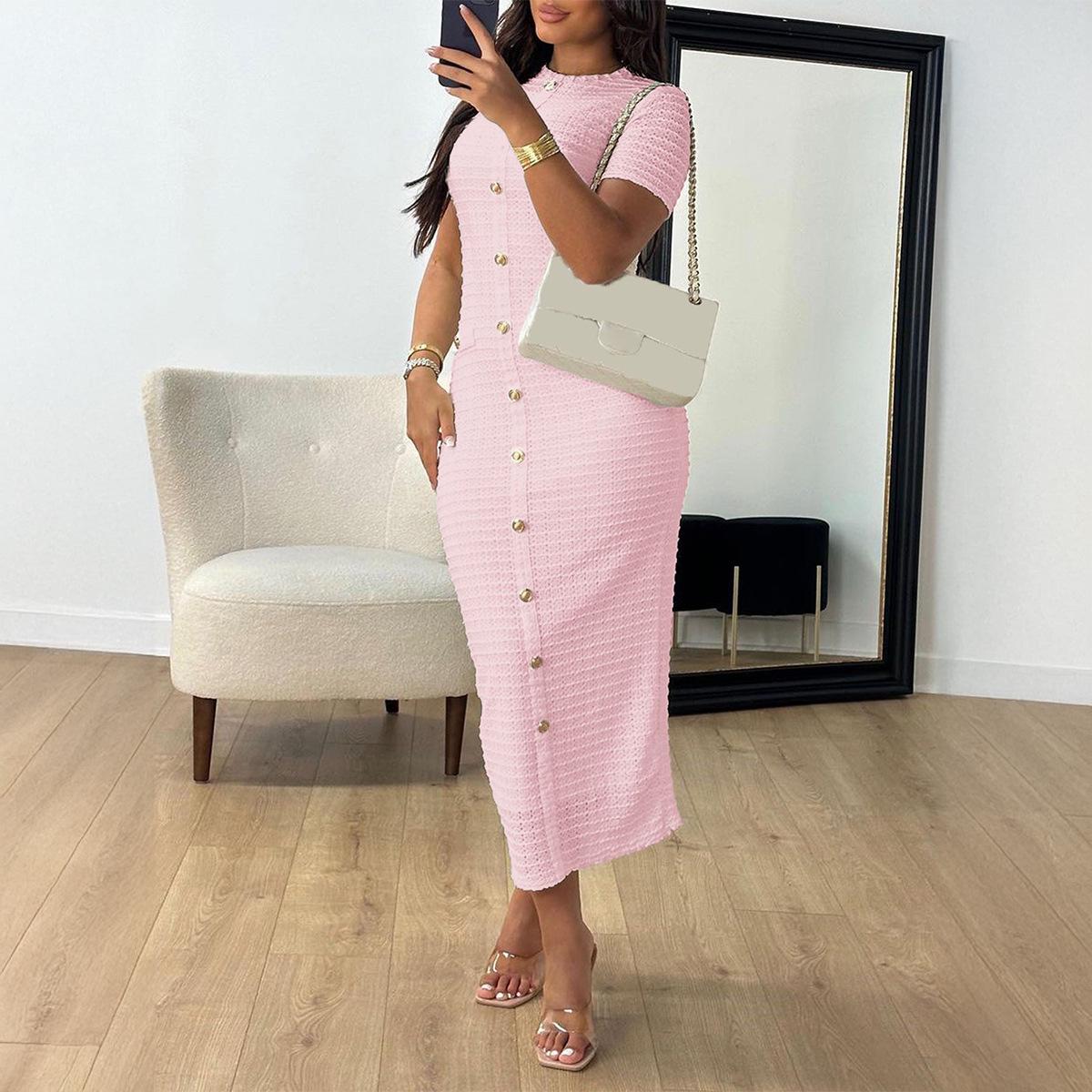 Kai Kuo 2026 Spring/Summer European & American Style Retro Slim Fit Short Sleeve Cardigan Dress Small світло-рожевий колір
Kai Kuo 2026 Spring/Summer European & American Style Retro Slim Fit Short Sleeve Cardigan Dress Small світло-рожевий колір