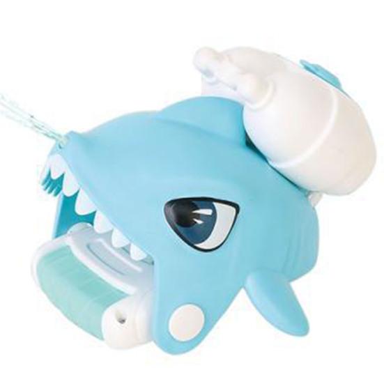 Практичная, простая в использовании, игровая, яркая, в форме крокодила, детская игрушка для разбрызгивания воды, распылитель синий